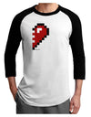 Couples Pixel Heart Design - Right Adult Raglan Shirt by TooLoud-TooLoud-White-Black-X-Small-Davson Sales