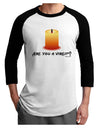 Are You A Virgin - Black Flame Candle Adult Raglan Shirt by TooLoud-TooLoud-White-Black-X-Small-Davson Sales