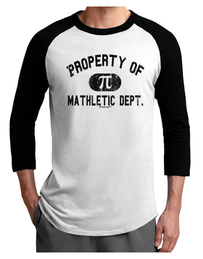 Mathletic Department Distressed Adult Raglan Shirt by TooLoud-TooLoud-White-Black-X-Small-Davson Sales