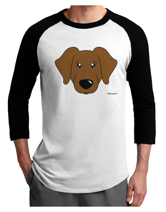 Cute Chocolate Labrador Retriever Dog Adult Raglan Shirt by TooLoud-TooLoud-White-Black-X-Small-Davson Sales