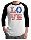 American Love Design - Distressed Adult Raglan Shirt by TooLoud-TooLoud-White-Black-X-Small-Davson Sales