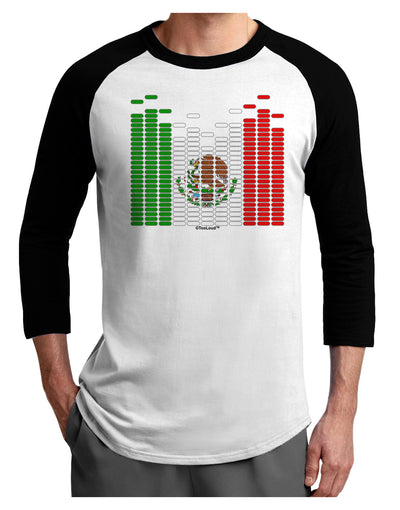 Mexican Flag Levels - Cinco De Mayo Adult Raglan Shirt-TooLoud-White-Black-X-Small-Davson Sales