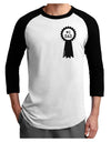 Number One Dad Award Ribbon Adult Raglan Shirt-Raglan Shirt-TooLoud-White-Black-X-Small-Davson Sales