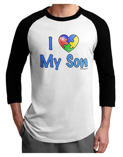 I Heart My Son - Autism Awareness Adult Raglan Shirt by TooLoud-TooLoud-White-Black-X-Small-Davson Sales