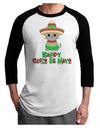 Happy Cinco de Mayo Cat Adult Raglan Shirt by TooLoud-TooLoud-White-Black-X-Small-Davson Sales