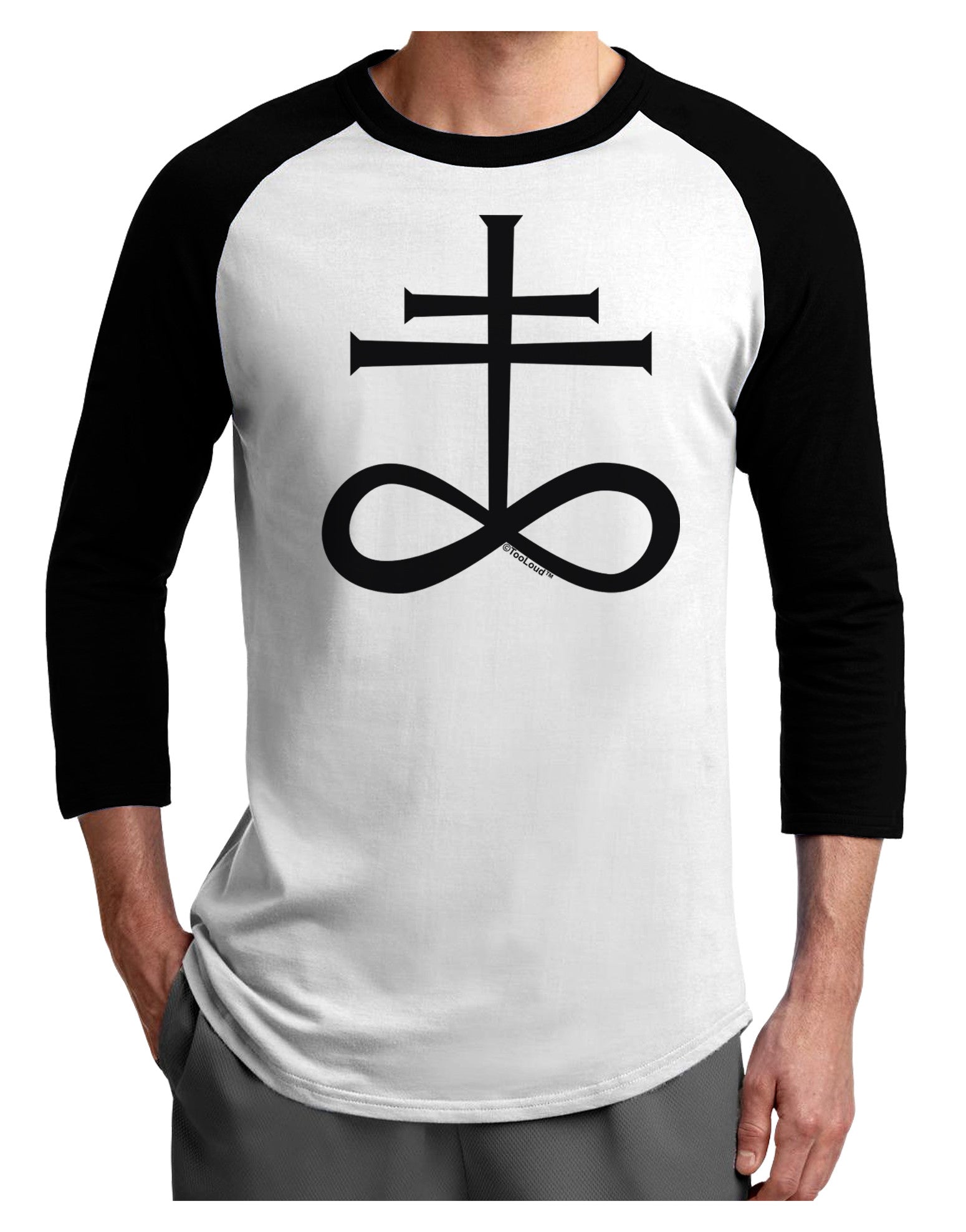 Sulphur Cross Adult Raglan Shirt-Raglan Shirt-TooLoud-White-Black-X-Small-Davson Sales