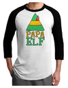 Matching Christmas Design - Elf Family - Papa Elf Adult Raglan Shirt-Raglan Shirt-TooLoud-White-Black-X-Small-Davson Sales