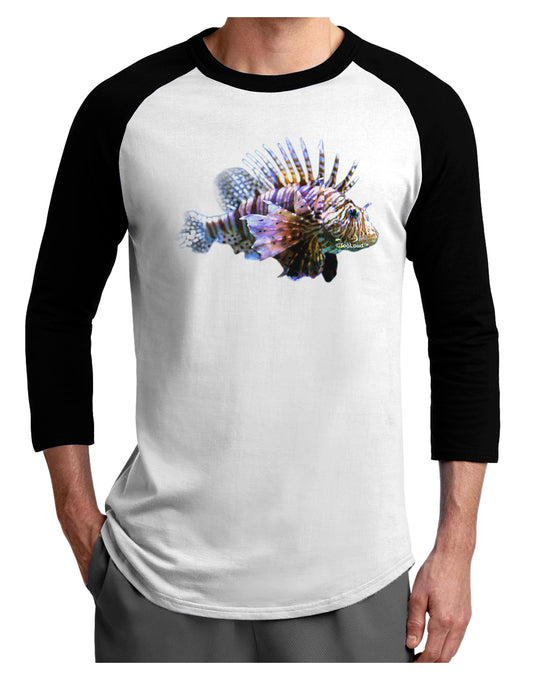Lionfish Adult Raglan Shirt-Raglan Shirt-TooLoud-White-Black-X-Small-Davson Sales