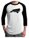 North Carolina - United States Shape Adult Raglan Shirt by TooLoud-TooLoud-White-Black-X-Small-Davson Sales