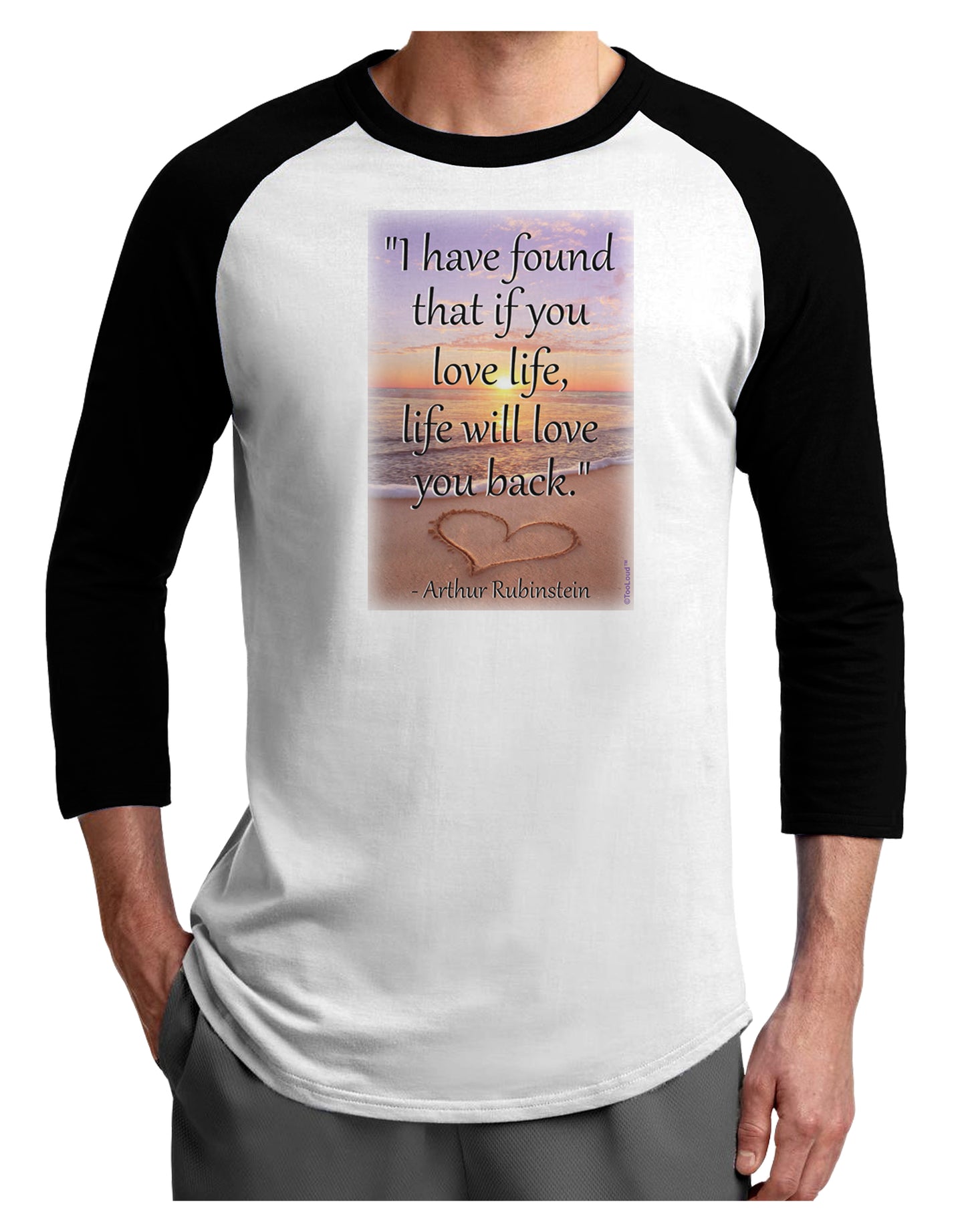 Life Will Love You Back Adult Raglan Shirt by TooLoud-TooLoud-White-Black-X-Small-Davson Sales