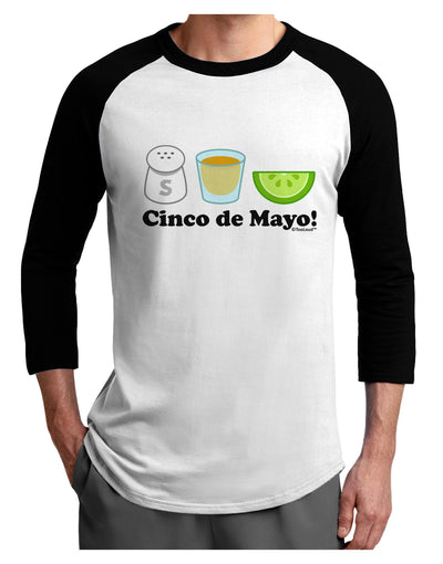 Cinco de Mayo Design - Salt Tequila Lime Adult Raglan Shirt by TooLoud-TooLoud-White-Black-X-Small-Davson Sales