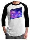 Cute Cosmic Eyes Adult Raglan Shirt-TooLoud-White-Black-X-Small-Davson Sales