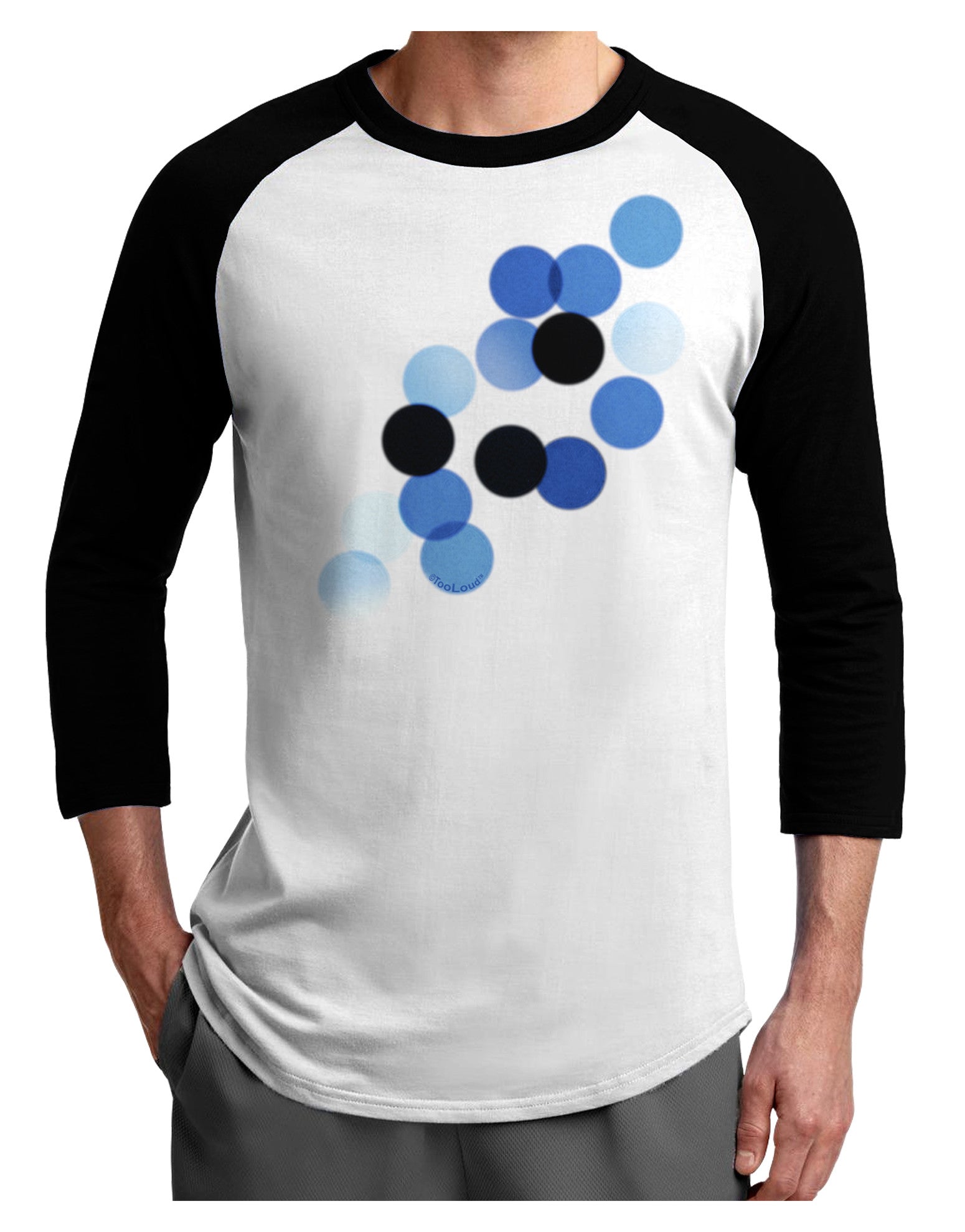 Inverted Bokeh Adult Raglan Shirt by-Raglan Shirt-TooLoud-White-Black-X-Small-Davson Sales