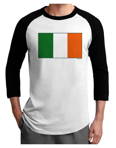 Irish Flag - Flag of Ireland Adult Raglan Shirt-Raglan Shirt-TooLoud-White-Black-X-Small-Davson Sales