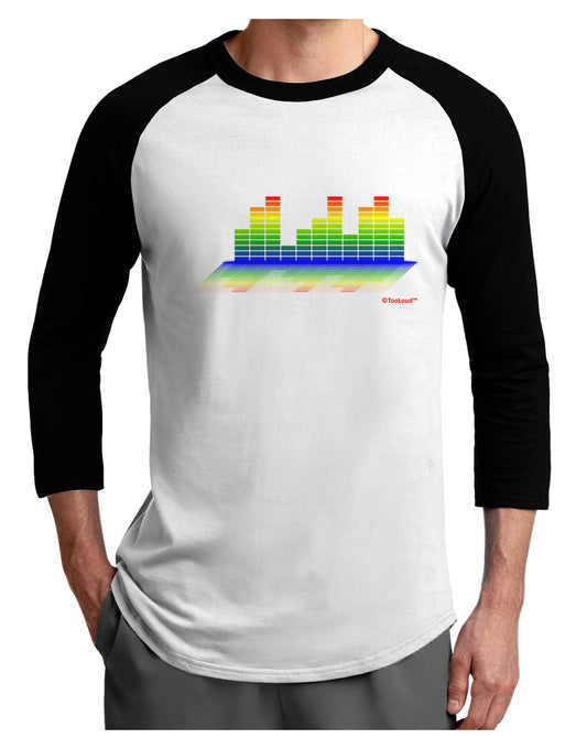 Equalizer Bars Design Adult Raglan Shirt by TooLoud-TooLoud-White-Black-X-Small-Davson Sales