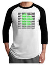 All Green Everything Clover Adult Raglan Shirt-Raglan Shirt-TooLoud-White-Black-X-Small-Davson Sales