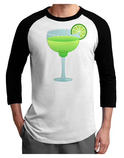 Green Margarita with Lime - Cinco de Mayo Adult Raglan Shirt by TooLoud-TooLoud-White-Black-X-Small-Davson Sales