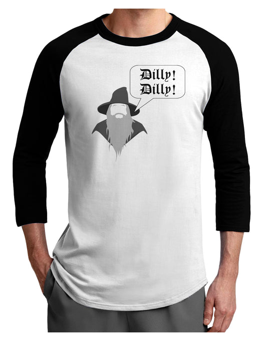 Wizard Dilly Dilly Adult Raglan Shirt by TooLoud-TooLoud-White-Black-X-Small-Davson Sales