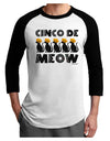 Five Cats - Cinco de Meow Adult Raglan Shirt by TooLoud-TooLoud-White-Black-X-Small-Davson Sales