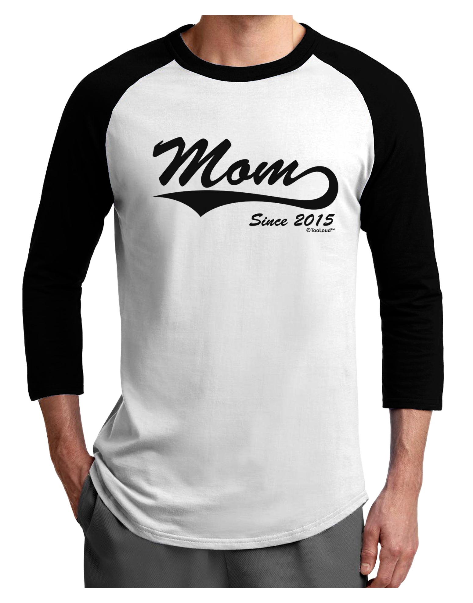 Mom Since (Your Year Personalized) Design Adult Raglan Shirt by TooLoud-TooLoud-White-Black-X-Small-Davson Sales