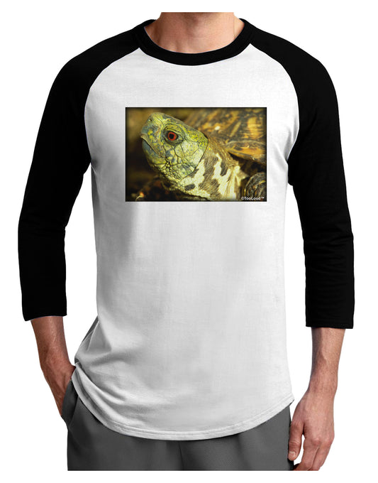 Menacing Turtle Adult Raglan Shirt-Raglan Shirt-TooLoud-White-Black-X-Small-Davson Sales