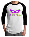 Mardi Gras - Purple Gold Green Mask Adult Raglan Shirt by TooLoud-TooLoud-White-Black-X-Small-Davson Sales