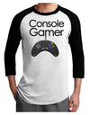 Console Gamer Adult Raglan Shirt-TooLoud-White-Black-X-Small-Davson Sales