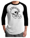 Me Muero De La Risa Skull Adult Raglan Shirt-Mens-Tshirts-TooLoud-White-Black-X-Small-Davson Sales