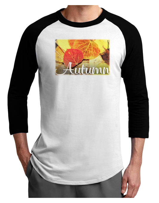 Colorado - Autumn Text Adult Raglan Shirt-Raglan Shirt-TooLoud-White-Black-X-Small-Davson Sales