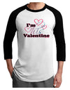 I'm HIS Valentine Adult Raglan Shirt-Raglan Shirt-TooLoud-White-Black-X-Small-Davson Sales