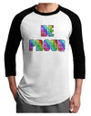 Be Proud Gay Pride - Rainbow Hearts Adult Raglan Shirt by TooLoud-TooLoud-White-Black-X-Small-Davson Sales