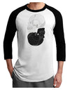White And Black Inverted Skulls Adult Raglan Shirt by TooLoud-TooLoud-White-Black-X-Small-Davson Sales