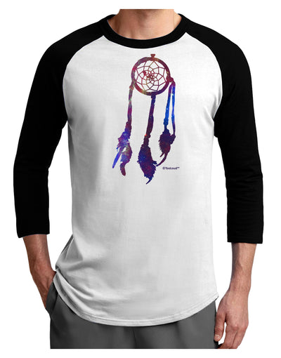 Graphic Feather Design - Galaxy Dreamcatcher Adult Raglan Shirt by TooLoud-TooLoud-White-Black-X-Small-Davson Sales