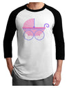 Baby Girl Carriage Adult Raglan Shirt-TooLoud-White-Black-X-Small-Davson Sales