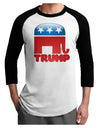 Trump Bubble Symbol Adult Raglan Shirt-TooLoud-White-Black-X-Small-Davson Sales