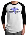 Cool Ghoul Adult Raglan Shirt-TooLoud-White-Black-X-Small-Davson Sales