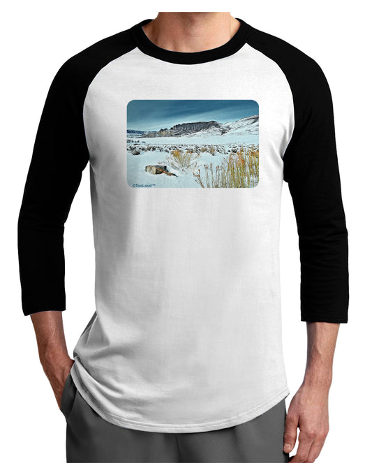 CO Snow Scene Adult Raglan Shirt-Raglan Shirt-TooLoud-White-Black-X-Small-Davson Sales
