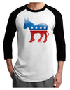 Democrat Bubble Symbol Adult Raglan Shirt-TooLoud-White-Black-X-Small-Davson Sales