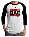 She's BAE - Right Arrow Adult Raglan Shirt-Raglan Shirt-TooLoud-White-Black-X-Small-Davson Sales