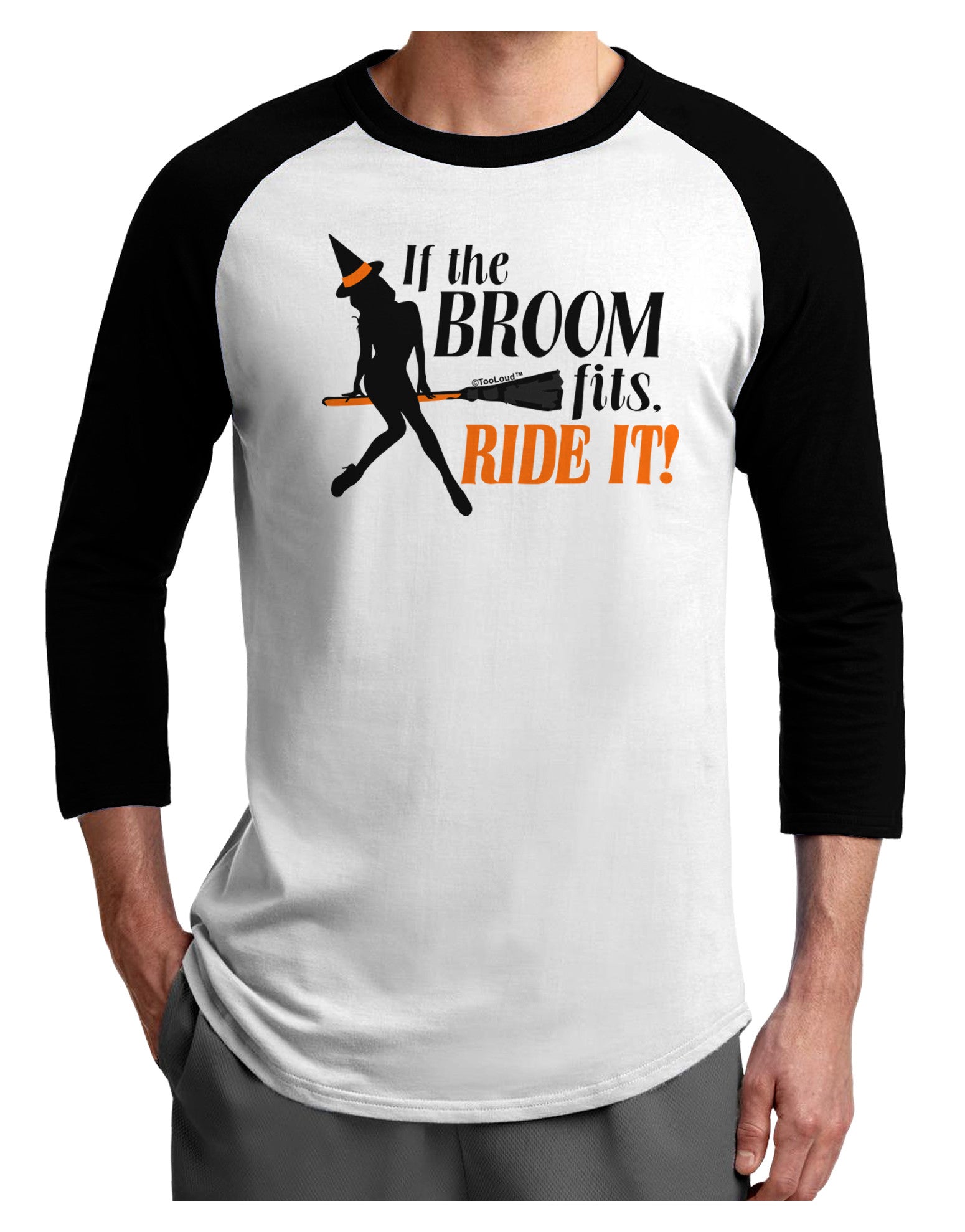 Ride It Orange Adult Raglan Shirt-Raglan Shirt-TooLoud-White-Black-X-Small-Davson Sales