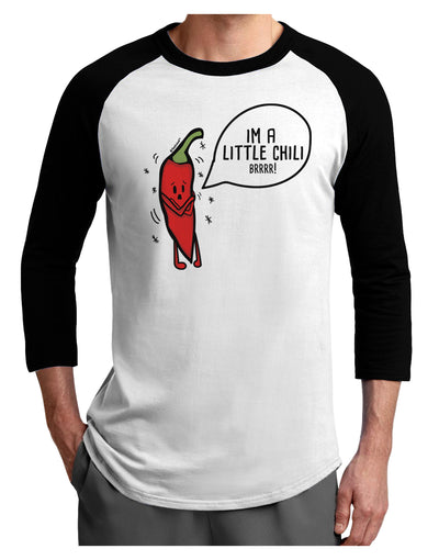 I'm a Little Chilli Adult Raglan Shirt-Mens T-Shirt-TooLoud-White-Black-X-Small-Davson Sales