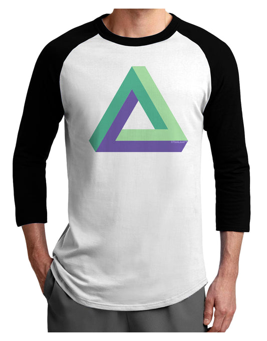 Impossible Triangle Loop Adult Raglan Shirt-Raglan Shirt-TooLoud-White-Black-X-Small-Davson Sales