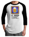 Pixel Beer Item Adult Raglan Shirt-TooLoud-White-Black-X-Small-Davson Sales