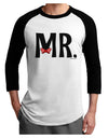 Matching Mr and Mrs Design - Mr Bow Tie Adult Raglan Shirt by TooLoud-TooLoud-White-Black-X-Small-Davson Sales