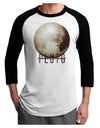 Planet Pluto Text Adult Raglan Shirt
