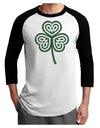 Celtic Knot Irish Shamrock Adult Raglan Shirt-Raglan Shirt-TooLoud-White-Black-X-Small-Davson Sales