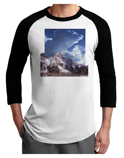 Mountain Pop Out Adult Raglan Shirt by TooLoud-TooLoud-White-Black-X-Small-Davson Sales