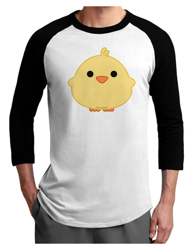 Cute Little Chick - Yellow Adult Raglan Shirt by TooLoud-TooLoud-White-Black-X-Small-Davson Sales