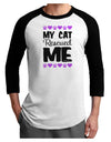 My Cat Rescued Me Adult Raglan Shirt-TooLoud-White-Black-X-Small-Davson Sales