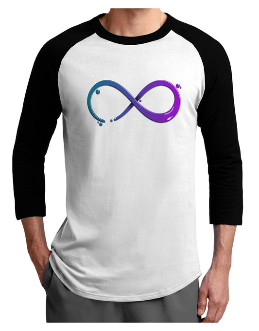 Painted Infinity Adult Raglan Shirt-TooLoud-White-Black-X-Small-Davson Sales